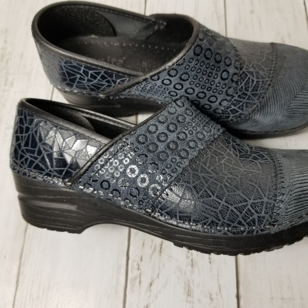 Sanita The Original Danish Clog Blue Suede - Picture 4 of 8